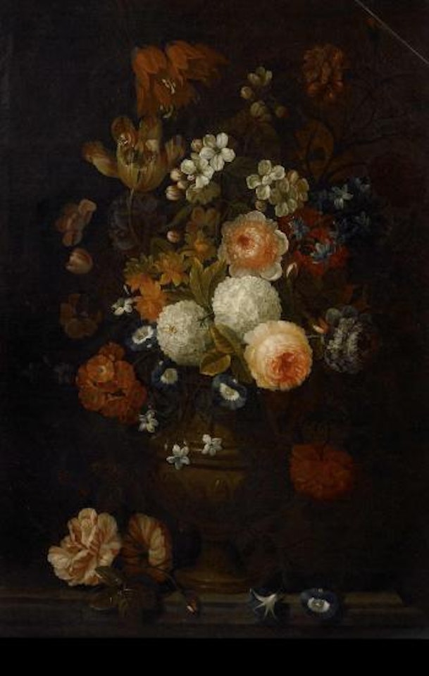 Bouquet de fleurs sur un entablement by Pieter Hardime