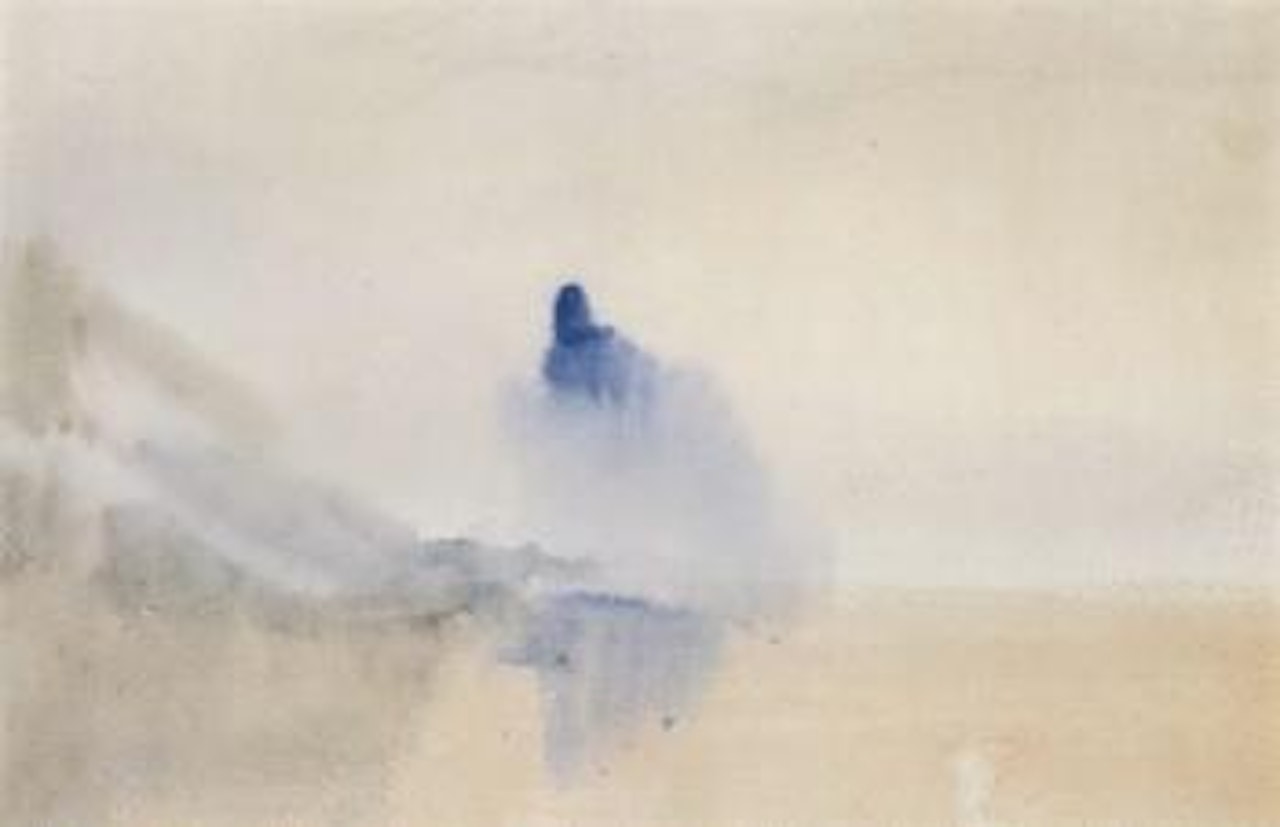 Study of a castle by a lake. Castle on a river by Joseph Mallord William Turner