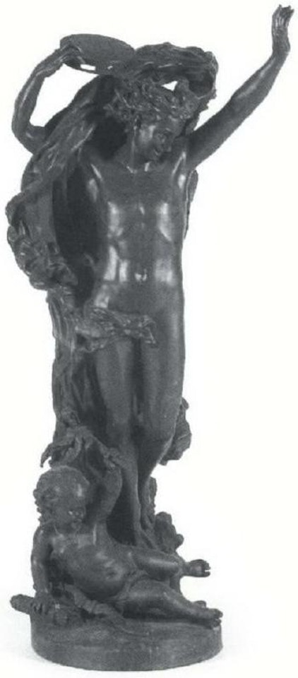 Le Genie de la danse, faun playing a tambourine by Jean-Baptiste Carpeaux