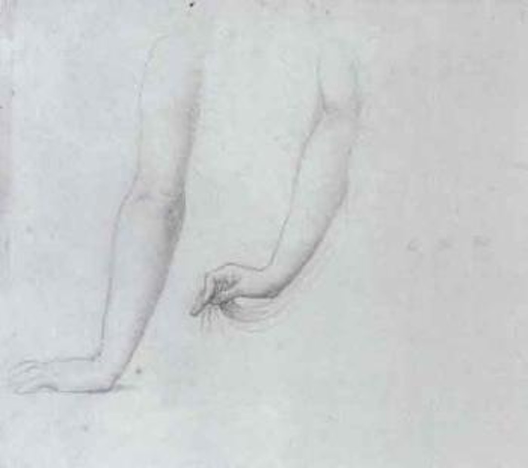Leg study. Studies of arm by Edward Coley Burne-Jones