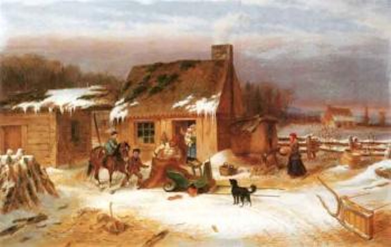 Preparing for the trip to town by Cornelius Krieghoff