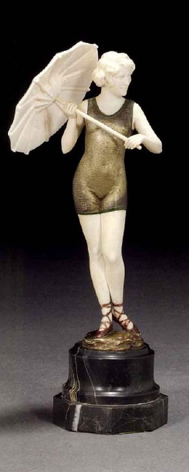 Sunshade girl by Ferdinand Preiss
