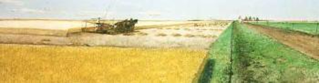 Harvesting with horses in Saskatchewan - summer by William Kurelek