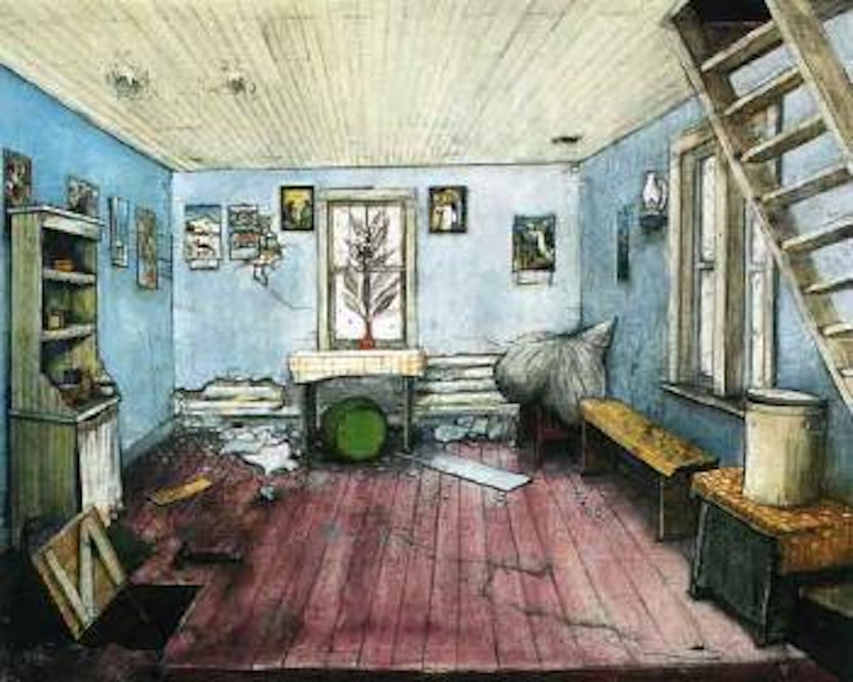 Abandoned Ukrainian Pioneer House by William Kurelek