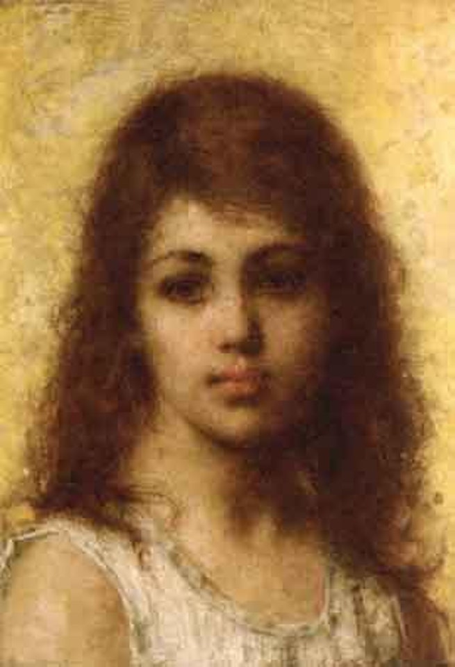 Head of a young girl by Alexei Harlamoff