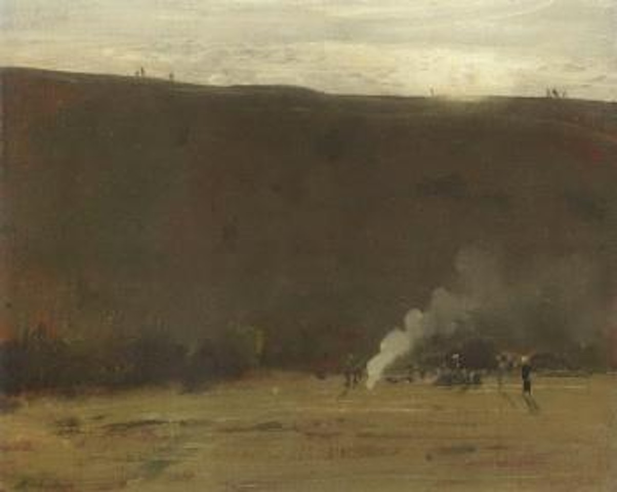 Bonfire in the valley by William Nicholson