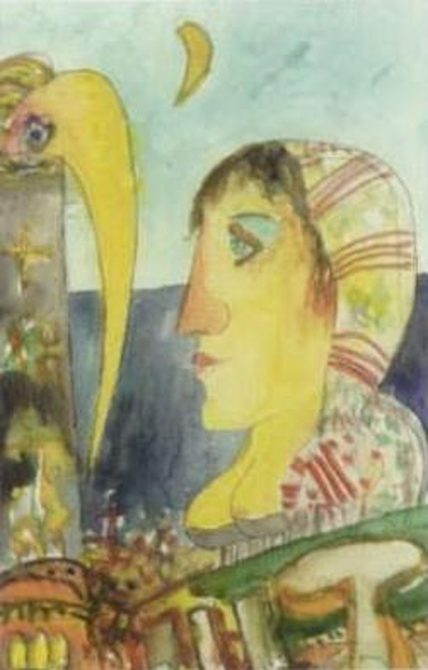 Portrait of a woman by John Bellany