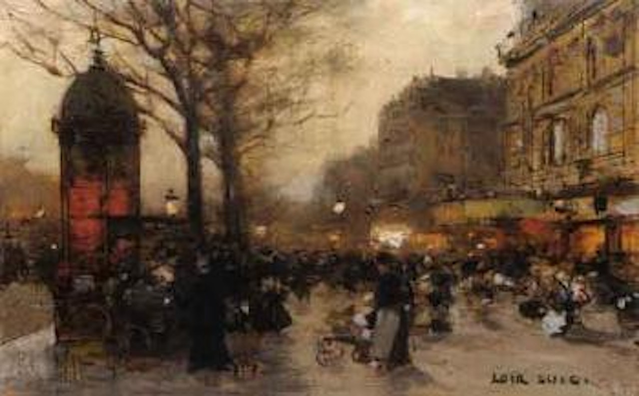 Boulevard Bonne Nouvelle, le soir by Luigi Loir
