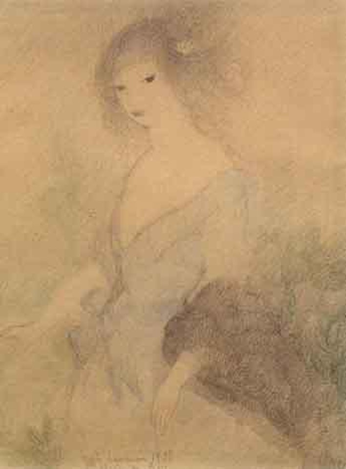 Jeune elegante au chale by Marie Laurencin