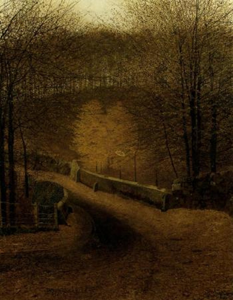 Ghyll Beck Bridge, Barden, Yorkshire by John Atkinson Grimshaw