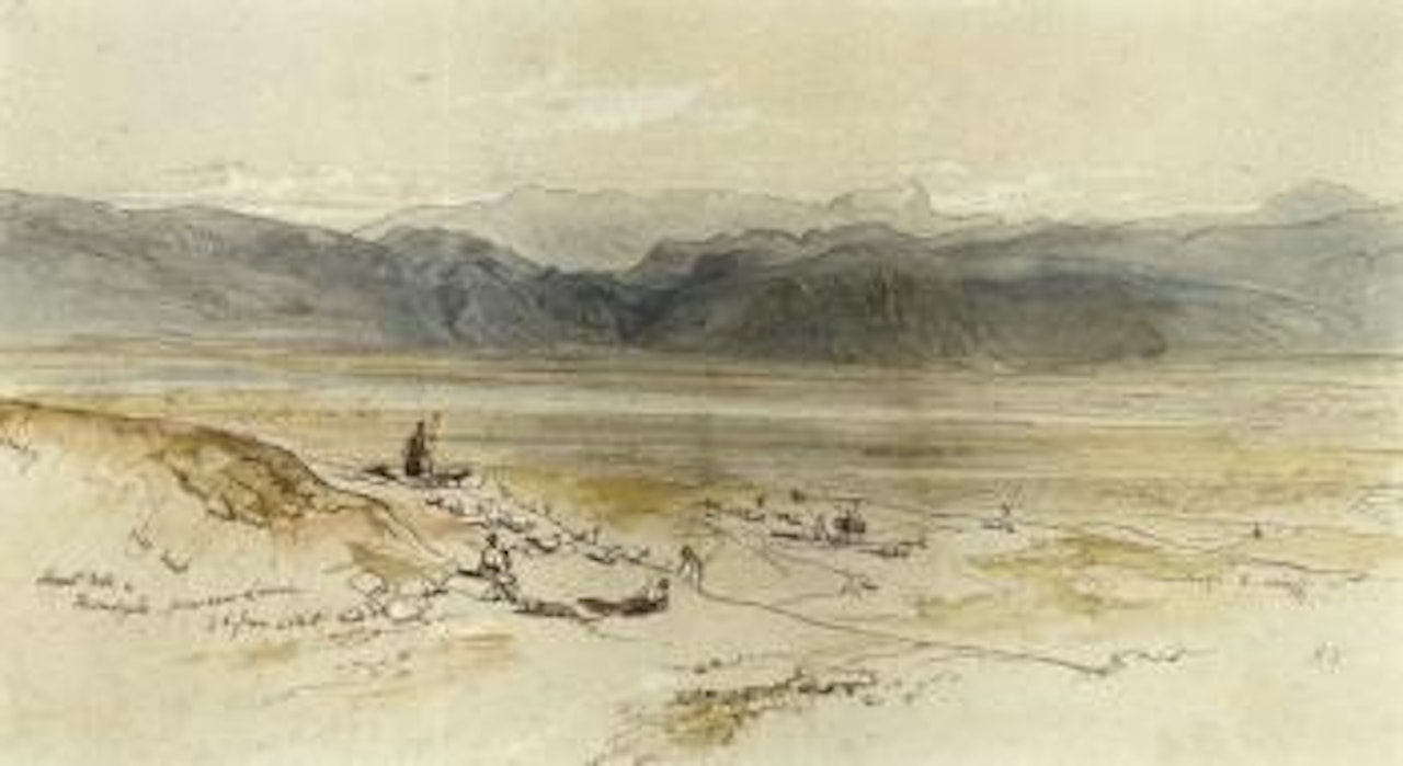 Mount Oeta and Thermopylae from near Lamia by Edward Lear
