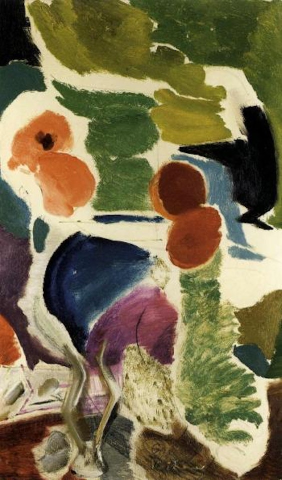 Orange and pink poppies by Ivon Hitchens