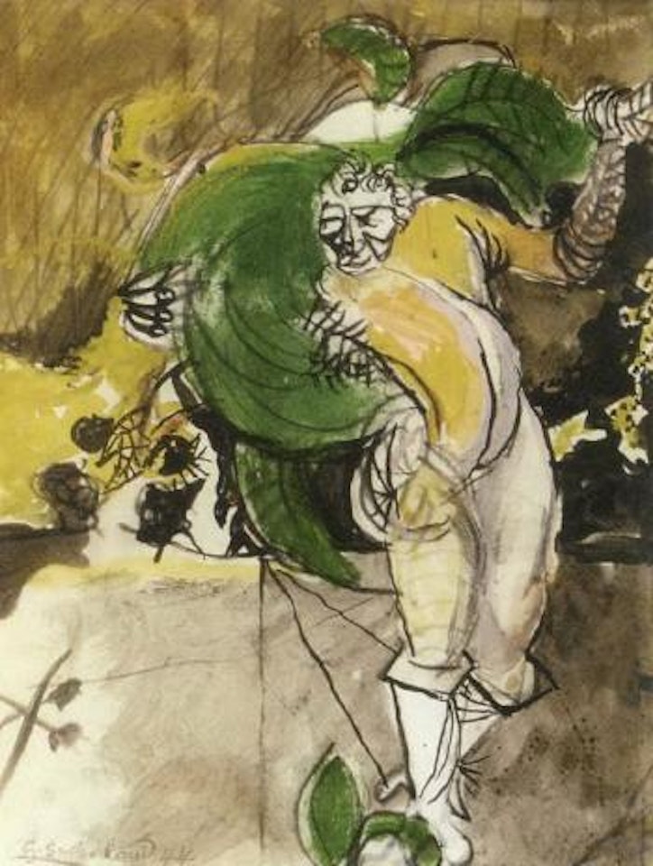Figure in landscape by Graham Sutherland