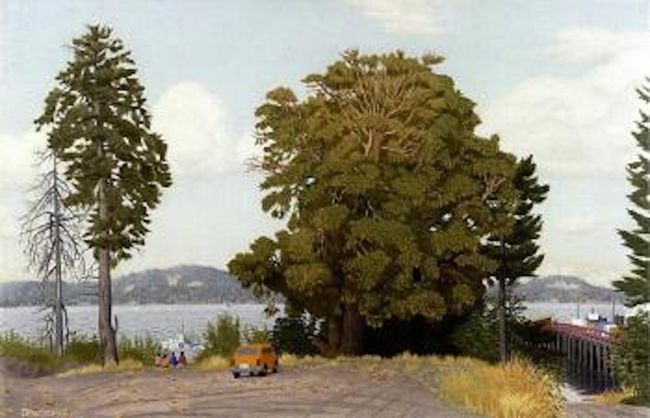 Beside the public wharf, Crofton, BC by Edward John Hughes