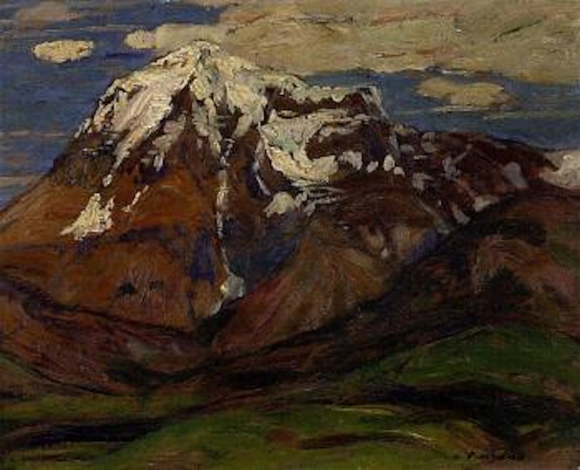 Mount Robson from railroad by Alexander Young Jackson