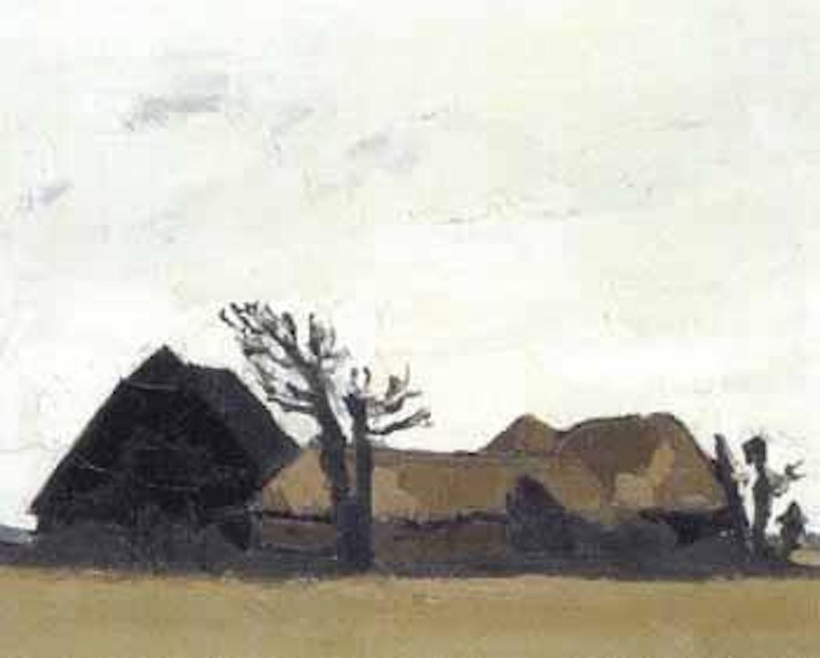 Barns at Marsh Farm, Earnley nr Chichester by Kyffin Williams