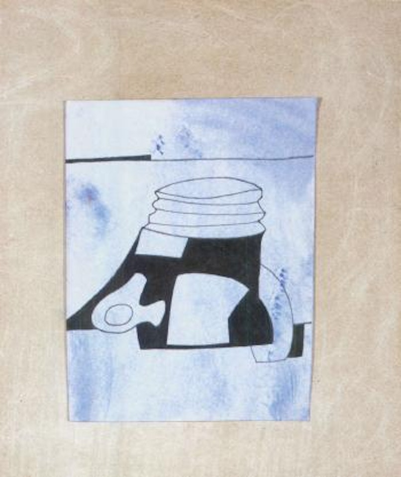 Bright blue and black by Ben Nicholson, O.M.