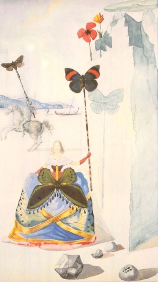 Femme avec papillons by Salvador Dali