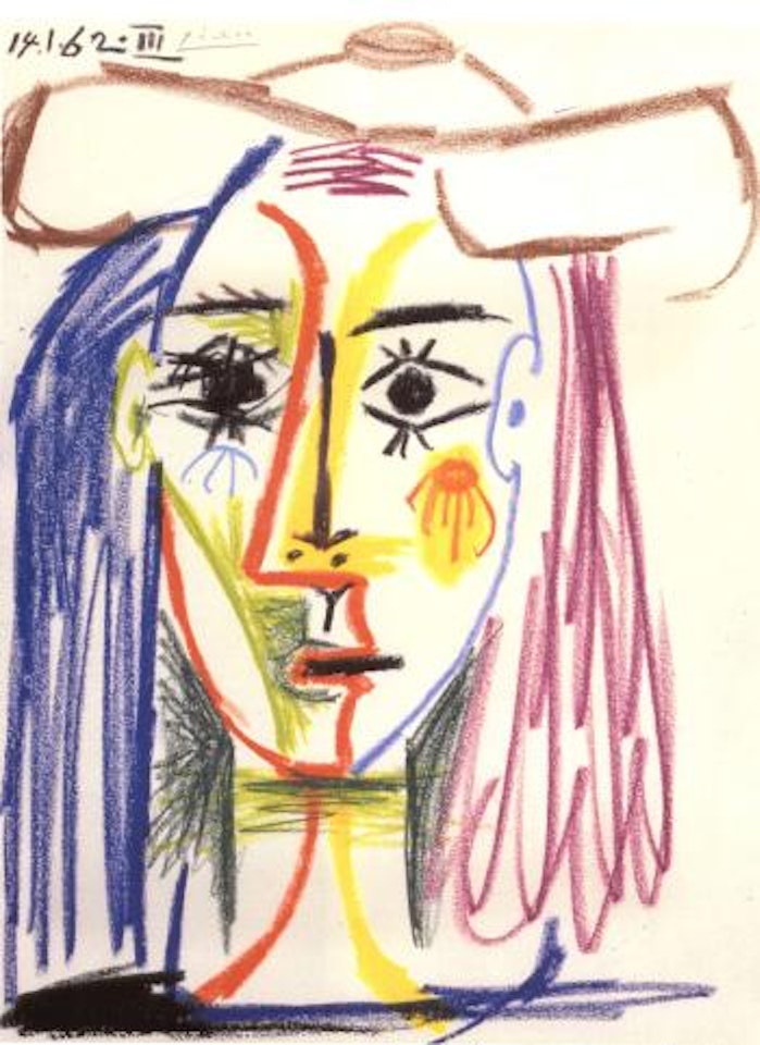 Tete de femme au chapeau by Pablo Picasso