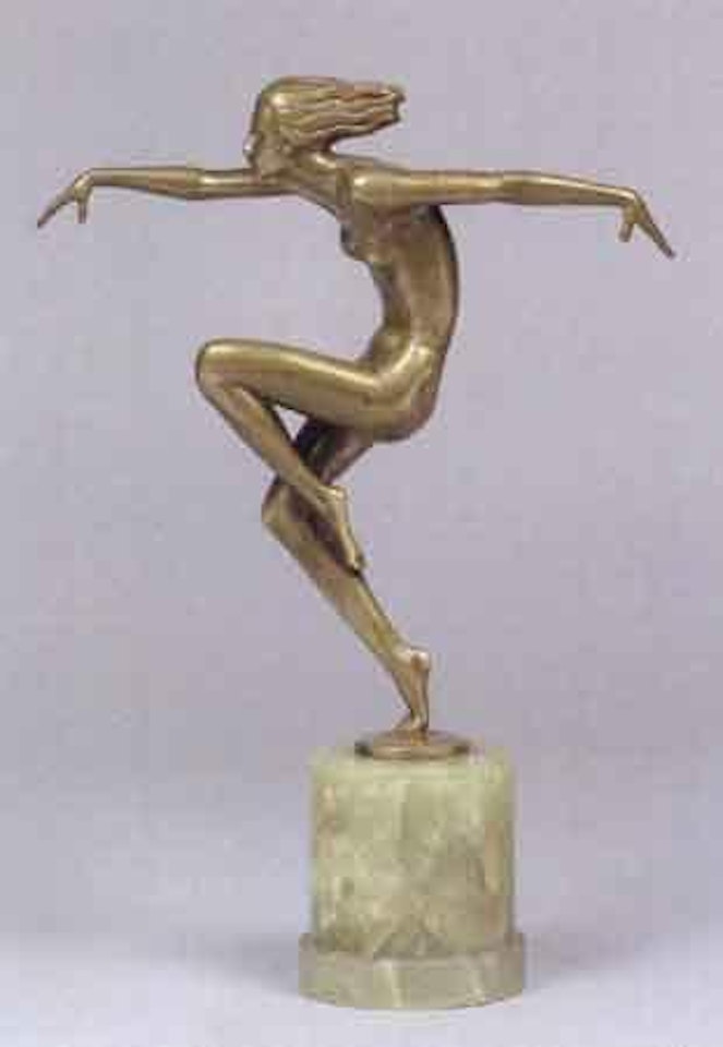 Dancing female nude by Josef Lorenzl