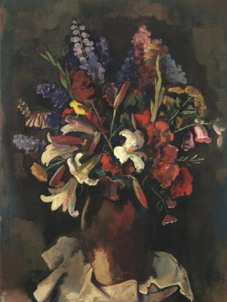 Still life of flowers by Karl Hofer