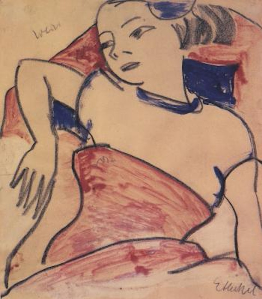 Reclining figure by Erich Heckel