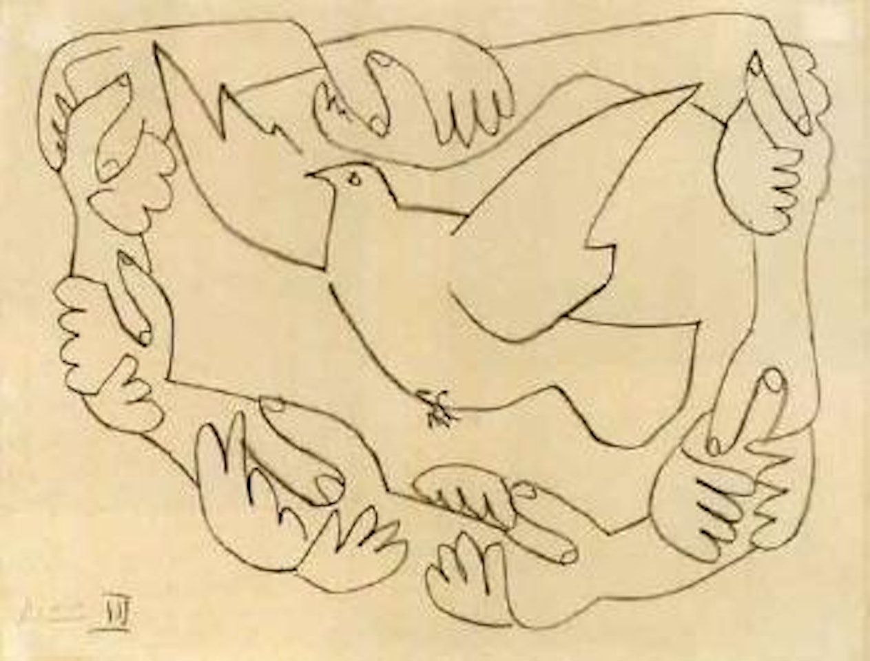 Les mains liees III by Pablo Picasso