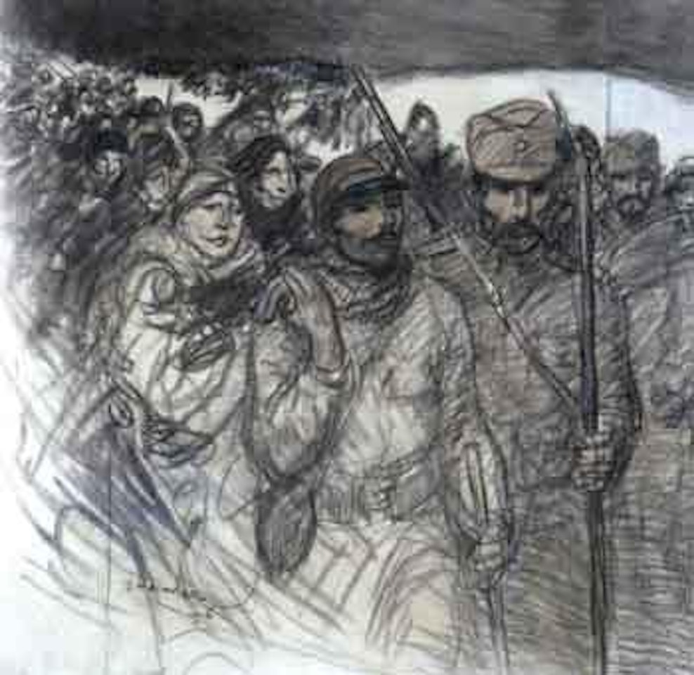 Le depart des poilus by Théophile Alexandre Steinlen