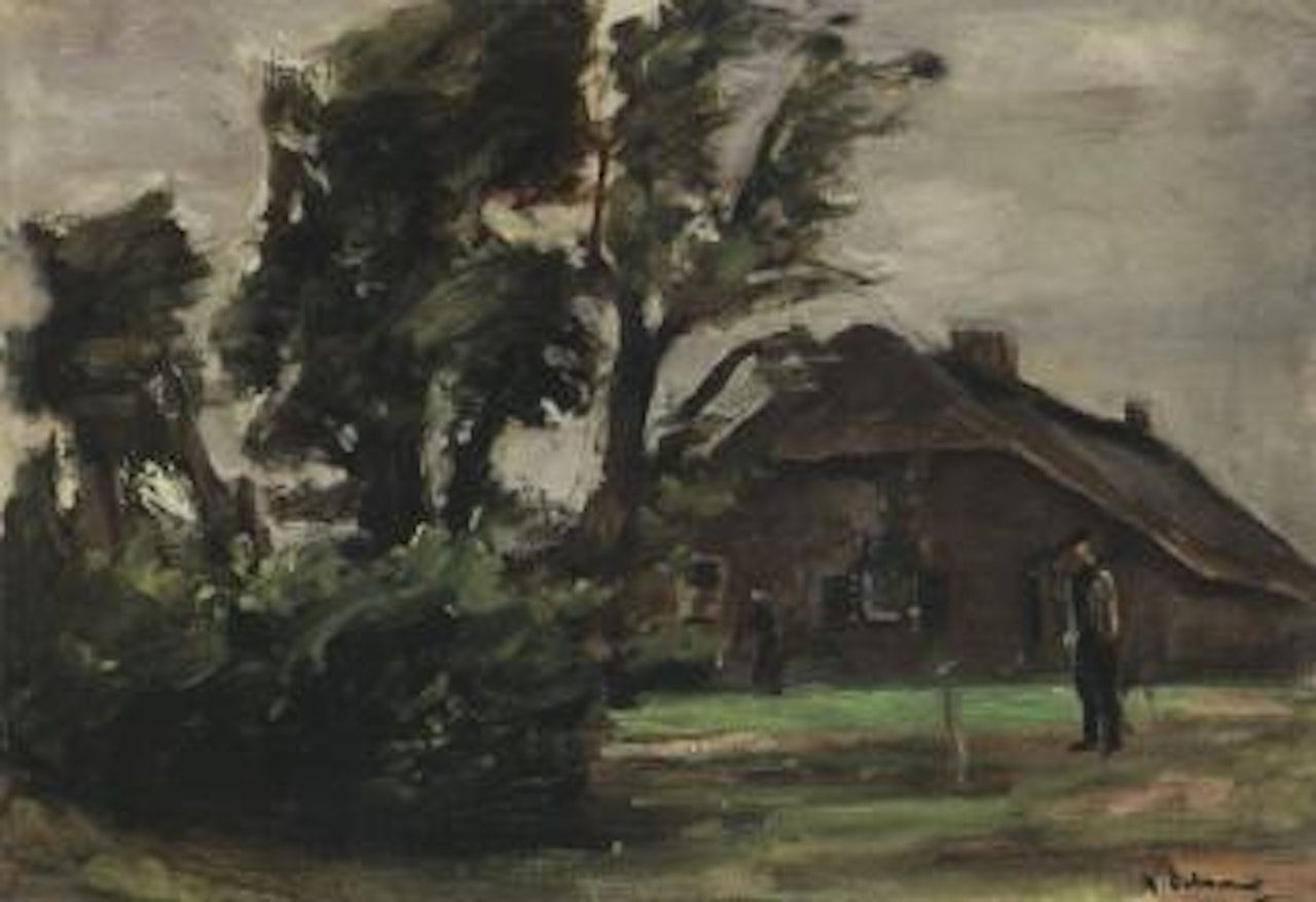 Dutch farmstead - landscape near Laren by Max Liebermann