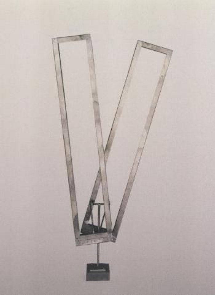 Two open rectangles III by George Rickey
