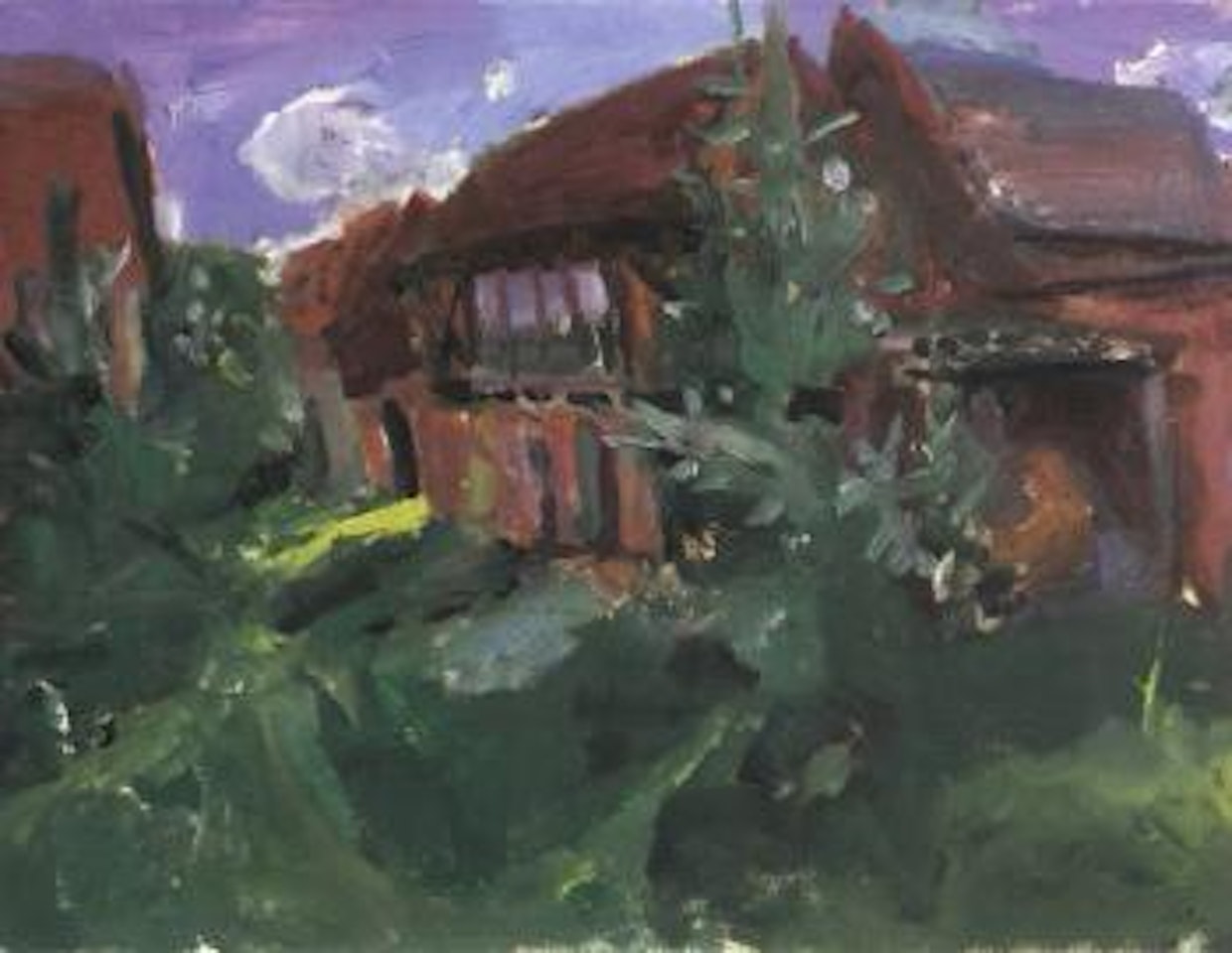 Old houses in Warnau - on the Havel by Bernhard Heisig