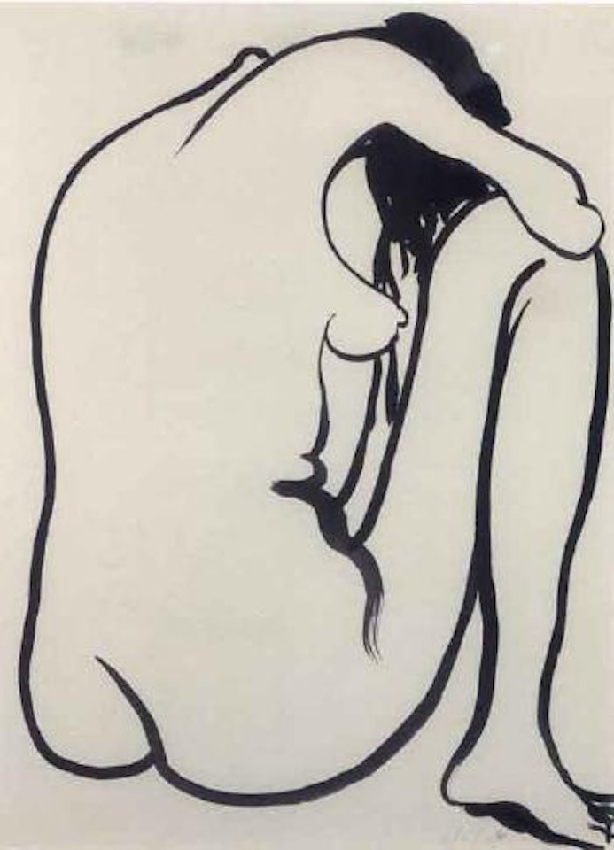Seated nude by Brett Whiteley