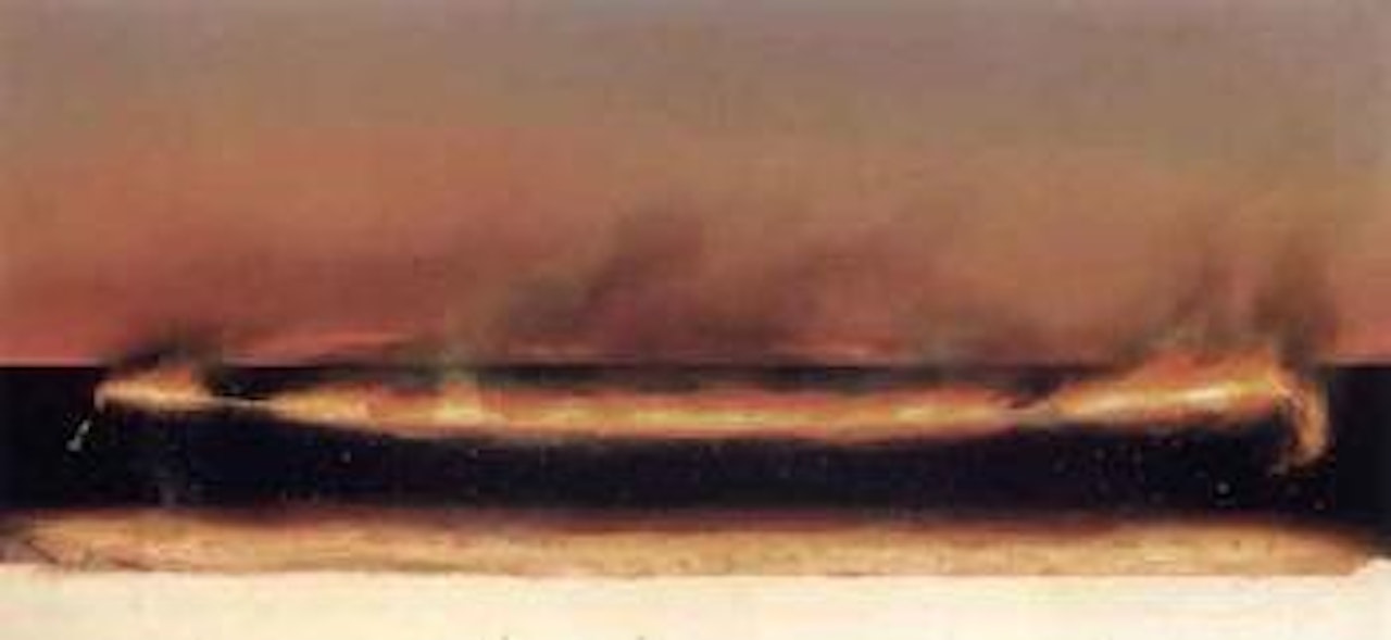 Evening, fire line by Tim Storrier