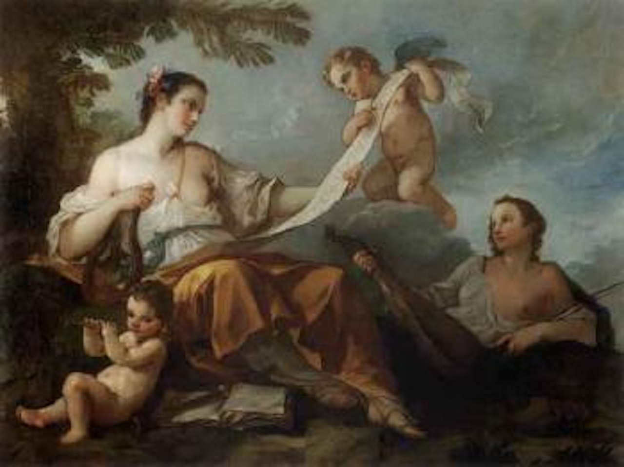 La muse de la Musique, Erato by Charles-Joseph Natoire