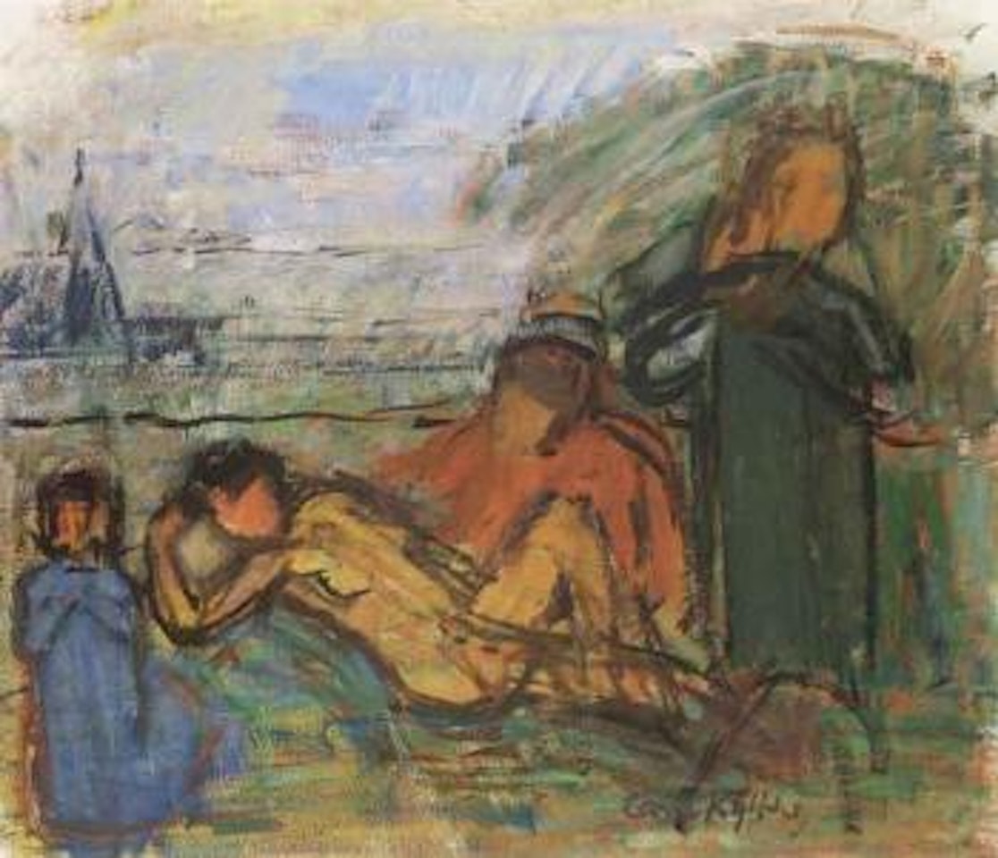 Figures in landscape by Carl Kylberg
