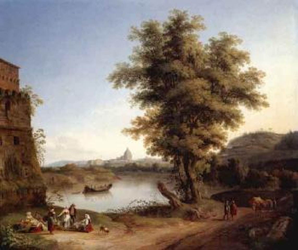 Rome, a distant view of Saint Peter's Basilica and the Vatican by Jacob Philipp Hackert