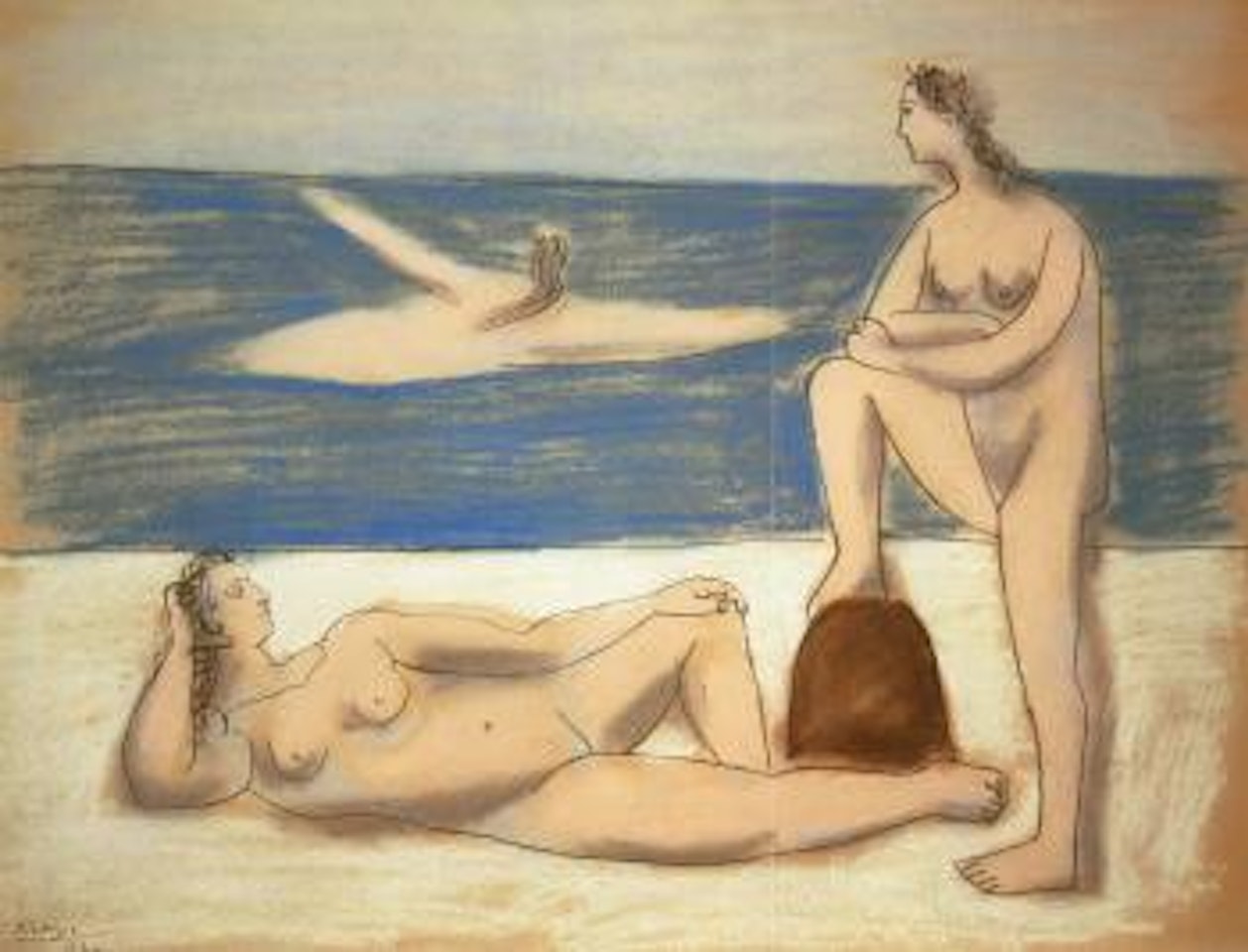 Trois baigneuses, Juan-les-Pins by Pablo Picasso