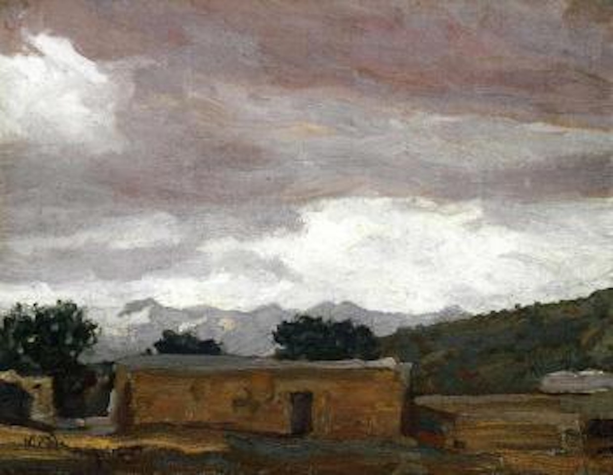 Rain in Dobe town by Maynard Dixon