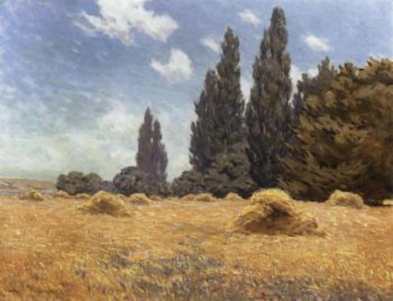Haystacks, California by Granville Redmond