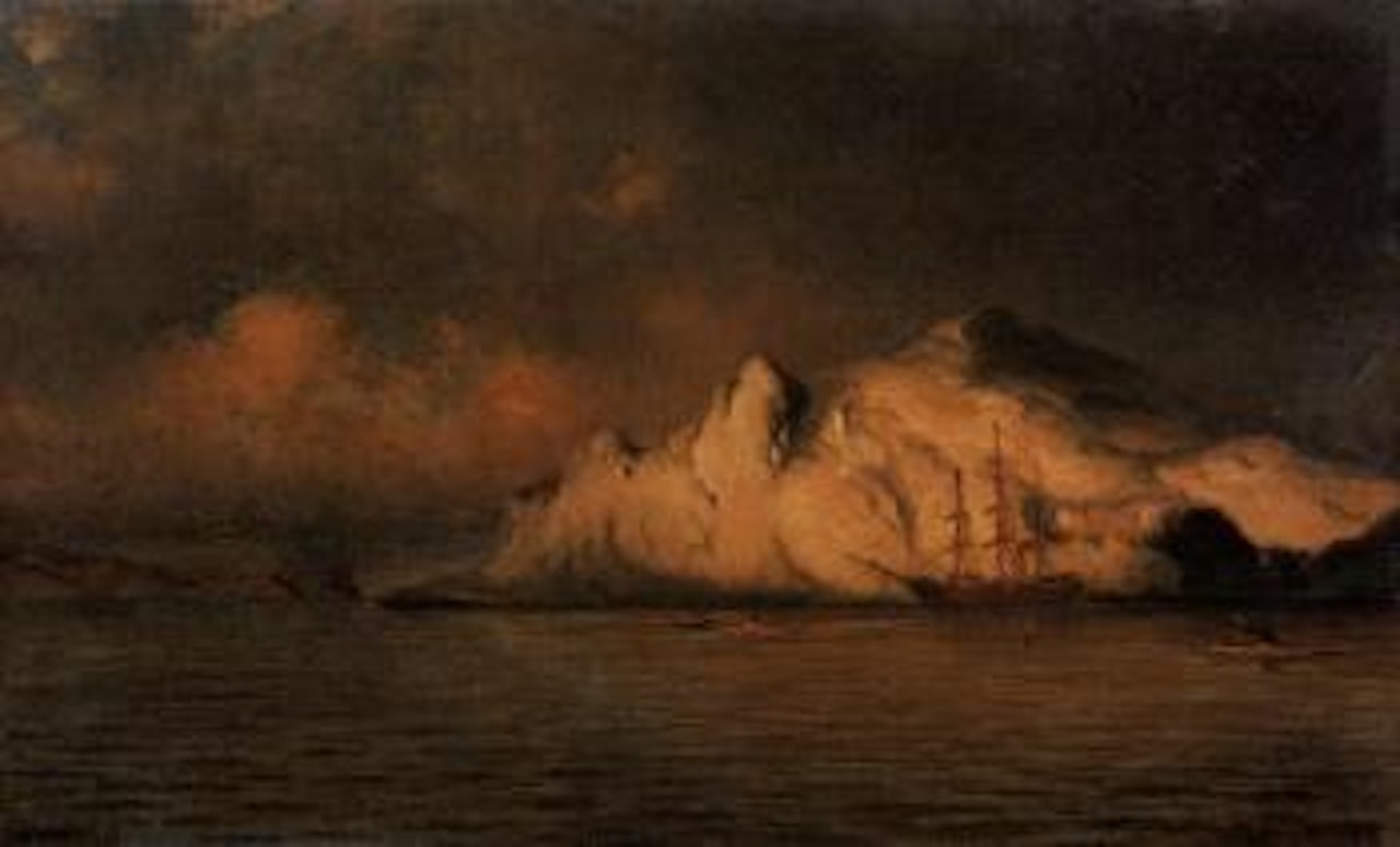 Panther among icebergs by William Bradford