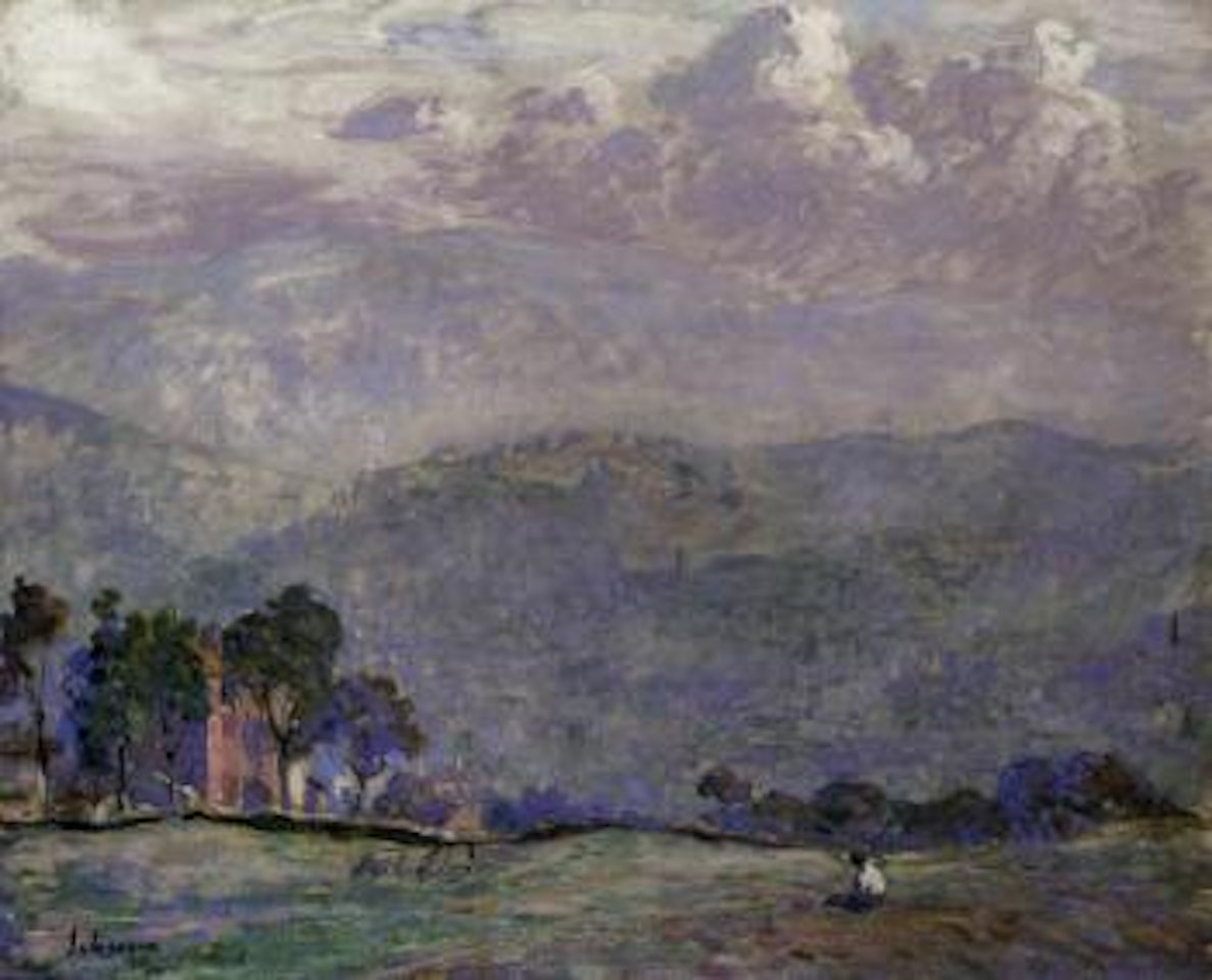 Femme assise dans un paysage by Henri Lebasque