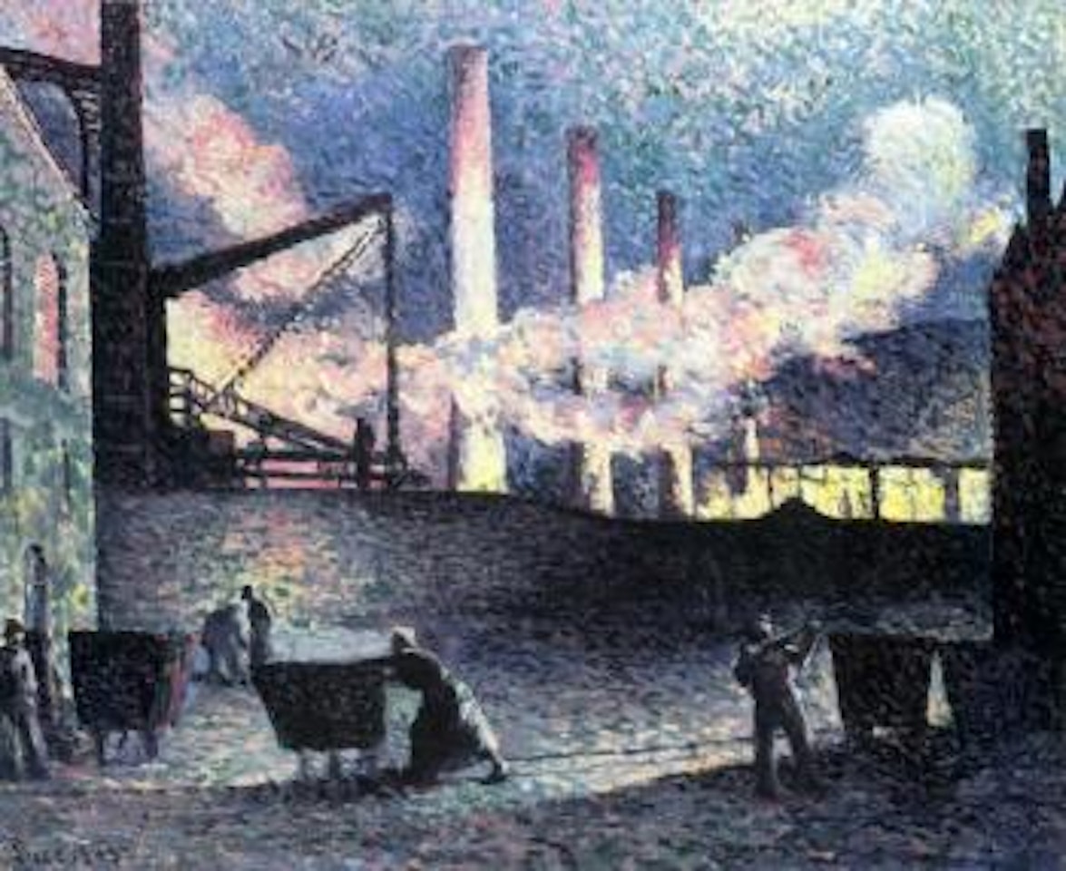 Four d'usines a Couillet by Maximilien Luce