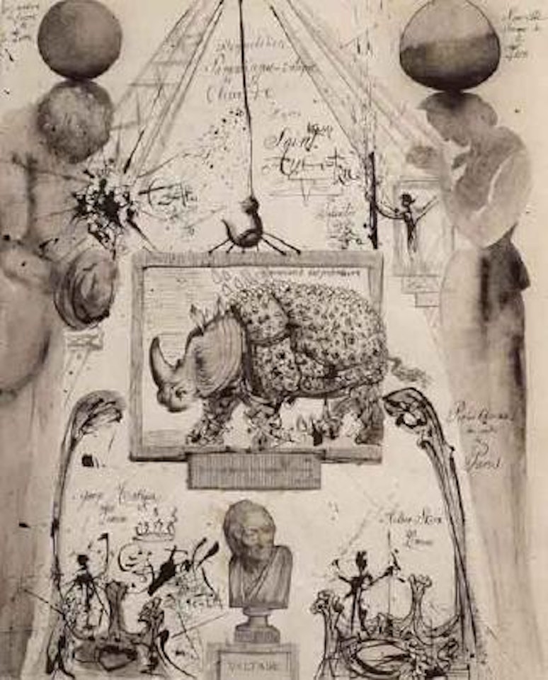 Interpretation paranoiaque critique de la charite d'apes Saint Augustin by Salvador Dali