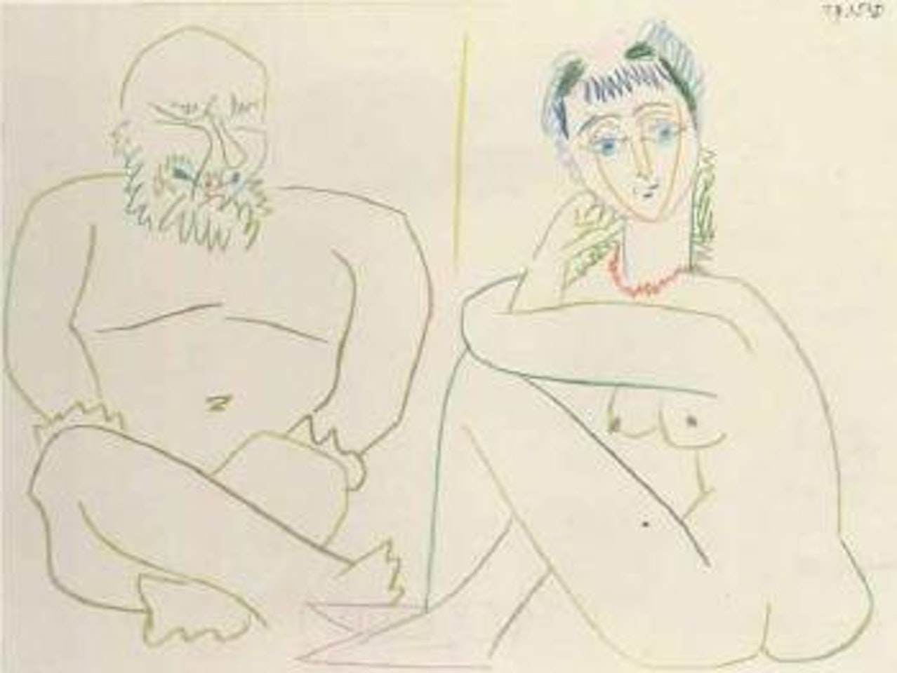 Nu et homme by Pablo Picasso