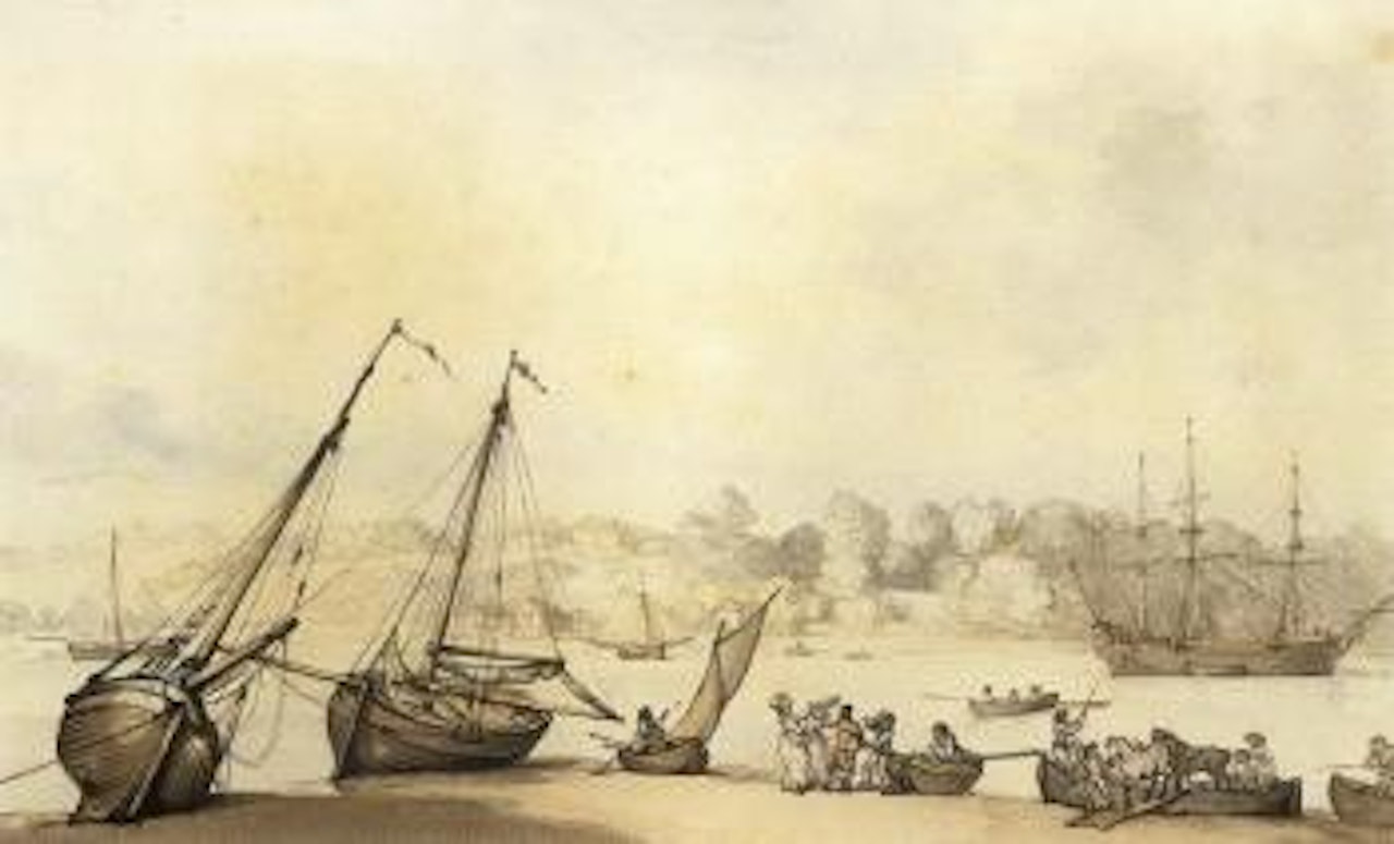 View of Hillford on the river Fal, Cornwall by Thomas Rowlandson