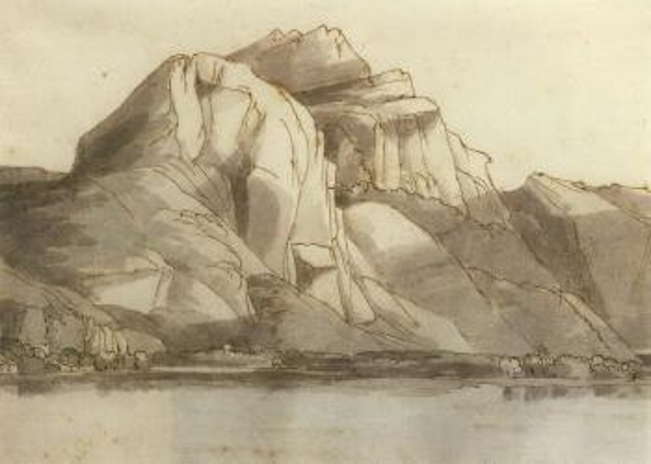Lake of Wallenstadt, between the cantons of St. Gall and Glarus, East Switzerland by Francis Towne