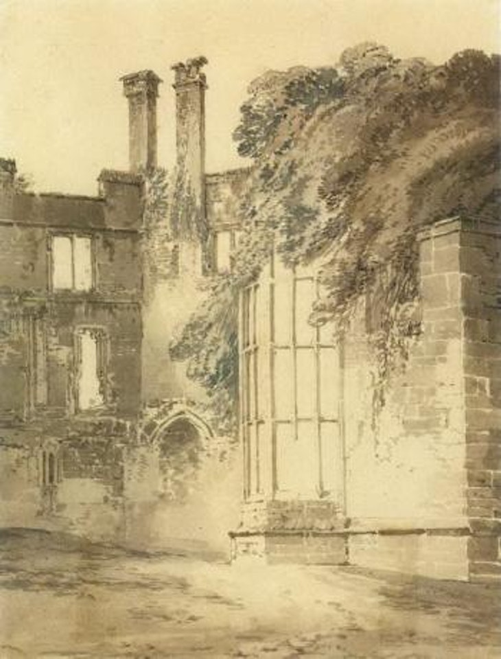 Interior of Raglan Castle, South Wales by Thomas Girtin by Joseph Mallord William Turner
