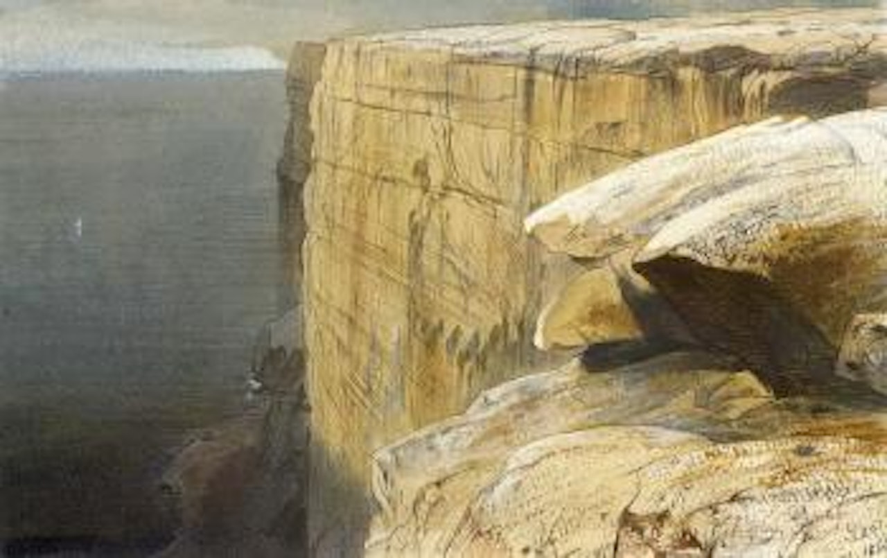 Garf Hassan Rocks, Malta by Edward Lear