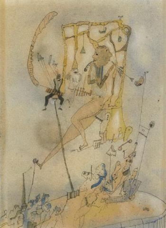 Musikinstrumente - surrealistische komposition by Wols (Alfred Otto Wolfgang Schulze)
