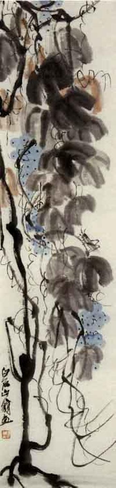 Grapes and insects by Qi Baishi